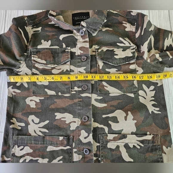 Anthropologie Sanctuary Safari Utility Jacket in Green Camo Size Small - Picture 9 of 12